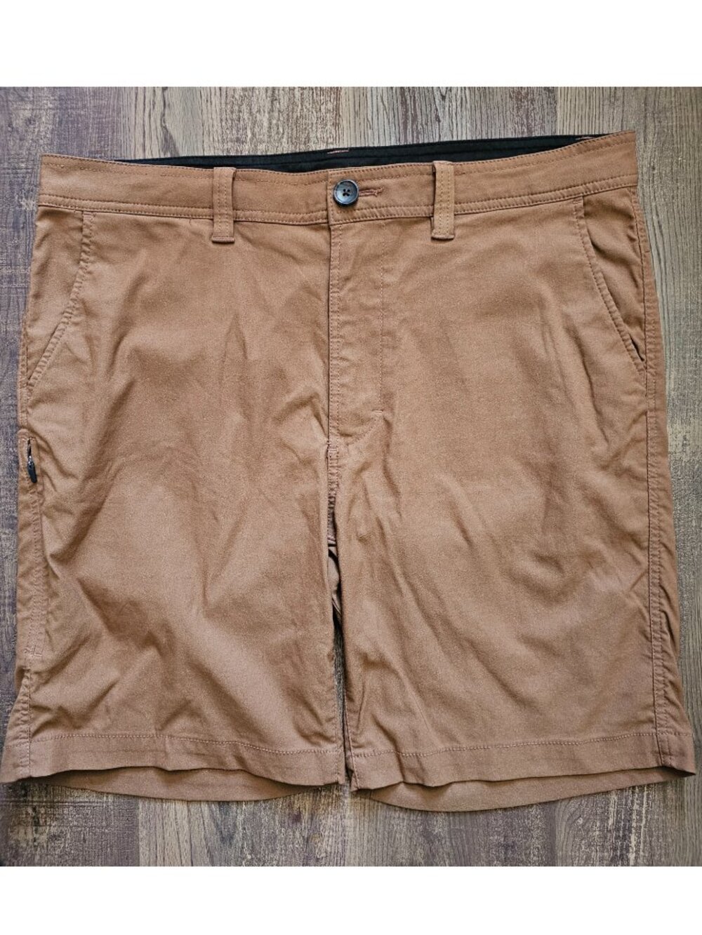 prAna Alameda ReZion Stretch Zion 9” Hiking Outdoor Cargo Shorts 36 Brown